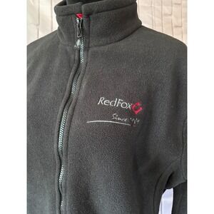 EUC: REDFOX MEN'S FLEECE  ZIPPER JACKET~ SZ. LARGE ~‎ BLACK